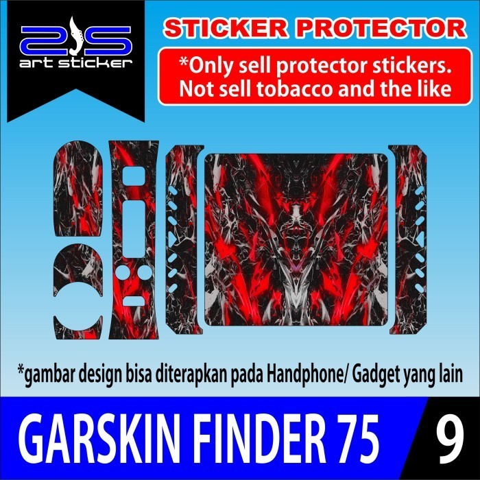 COD Finder 75 Itachi Abstrak Red Stiker Skin Casing Bayar Ditempat Buy1get1free