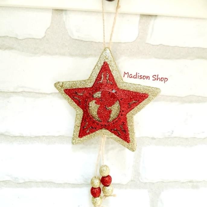 

JHK Bintang Gold Merah Angel Hiasan Parcel Kue Natal Dekorasi Pohon Murah