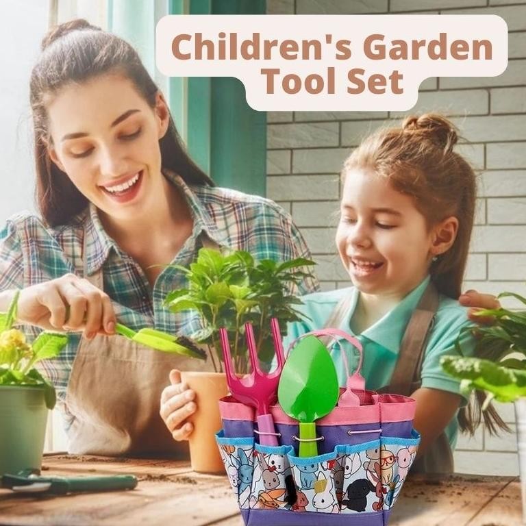 Mainan Cocok Tanam Edukasi Anak Children's Garden Tools Alat Set Mini Berkebun Sekop Garpu Cangkul T