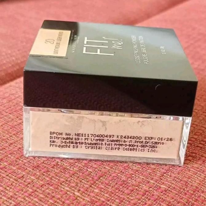 (READY - JAMINAN 100% ORI) Bedak Tabur Maybelline Fit Me Loose Finishing Powder - 20gr Hasil Natural