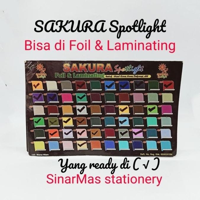 Kertas Cover Jilid Foil Sakura / Kertas Spotlight Foil & Laminating