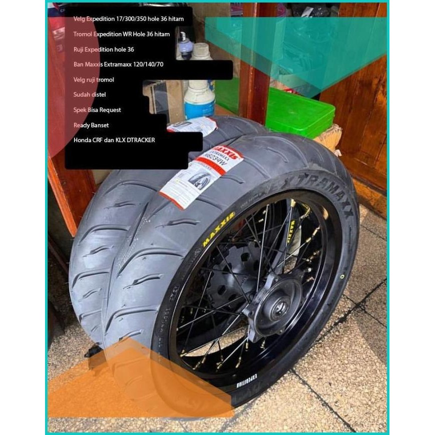 BANSET WHEELSET SUPERMOTO YAMAHA WR 155 R EXPEDITION 11OKTZ4 last stok