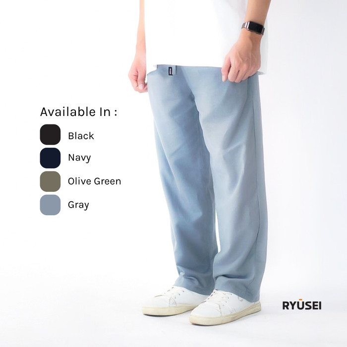 Ryusei Celana Linen Baggy Pria Yamatsu