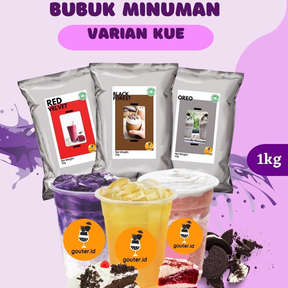 

BUBUK MINUMAN RASA KUE 1KG / SERBUK MINUMAN ANEKA RASA / POWDER MINUMAN / MINUMAN KEKINIAN BOBA