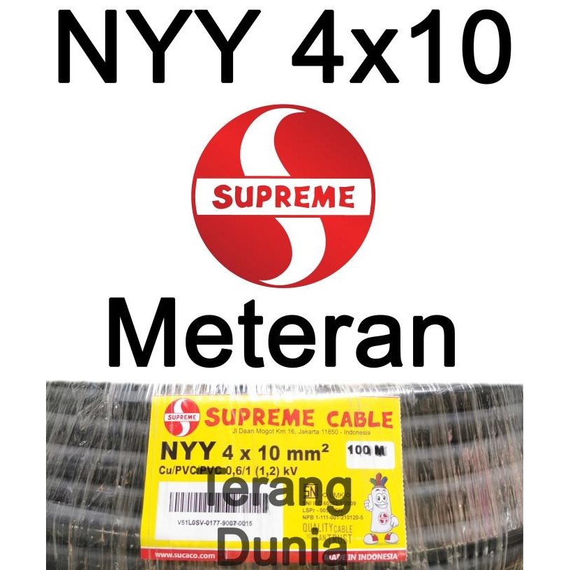 TERMURAH - Kabel Tufur 4x10 Supreme Kabel NYY 4x10 Supreme Kabel Supreme NYY 4x10