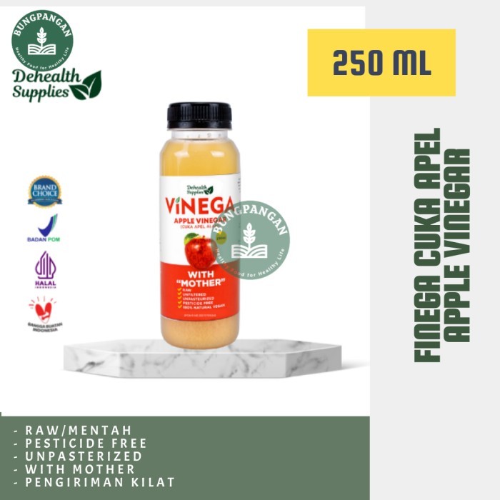 

TERMURAH Finega DeHealth Apple Vinegar/ Cuka Apel Alami - Botol Plastik 250 ml