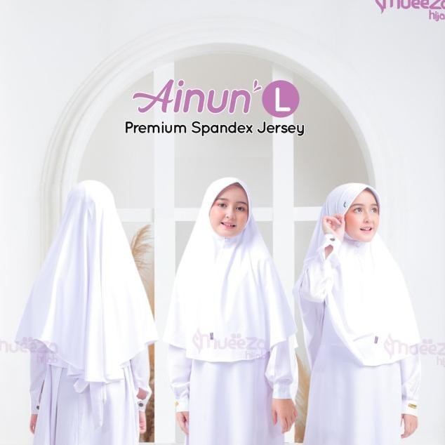 Jilbab Anak Ainun Size L Bergo Sekolah Polos Smp Sma - Jersey