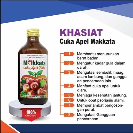 

MURAH Cuka Apel MAKKATA Batu Malang Organic Apple Cider Vinegar Asli 100%