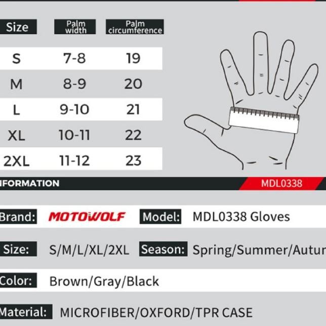 Gloves Motor Motowolf Sarung Tangan Full Finger Touch Screen