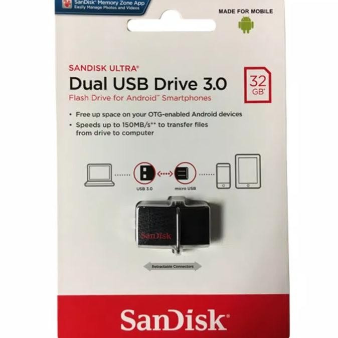 <<<<<] Sandisk Flashdisk OTG Ultra Dual Drive USB Micro - 32GB