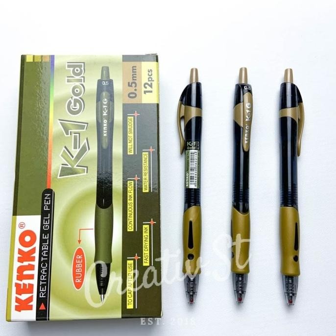 

Pulpen / Bolpen Kenko Gel Pen K-1 GOLD