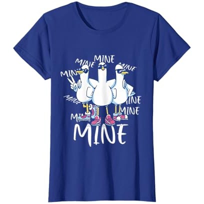 Burung Camar Lucu Mengatakan Milikku Merpati Lucu Retro Kehidupan Laut T-Shirt |hzlveKai|