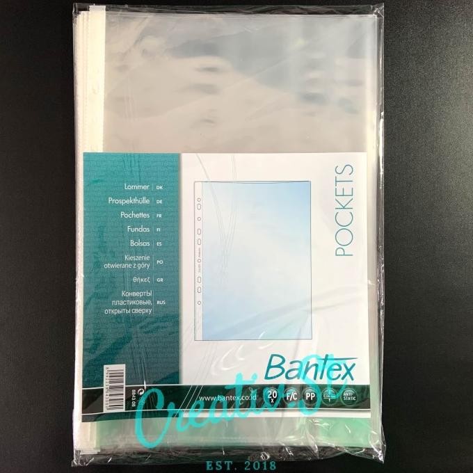 

BEBAS ONGKIR - PP Pocket F4 - PP Pocket Bantex