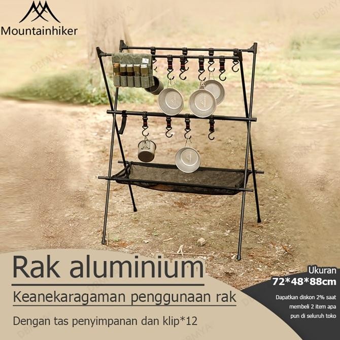 Mountainhiker Gantungan peralatan dapur portabel Papan pajangan peralatan dapur lapangan berkemah, g