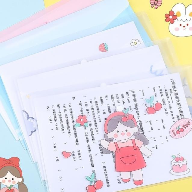 

|STAR| 4 BUAH KANTONG TOMBOL JEPRET FILE FOLDER PENYIMPANAN TRANSPARAN A4 TAS DOKUMEN TAHAN AIR FOLDER SAKU PERLENGKAPAN ALAT TULIS KANTOR