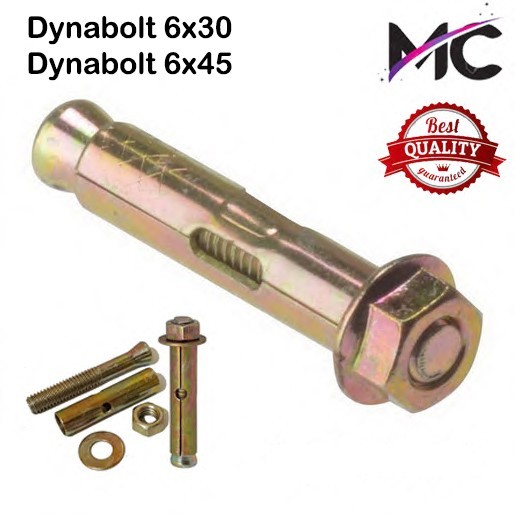 DISKON Dynabolt m6 Dinabolt 6 Baut m6 Tembok Dinding Baut Mur Bracket TV