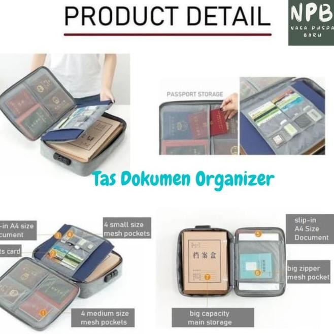

PROMO!! TAS DOKUMEN ORGANIZER BAG WITH SAFETY LOCK - TAS DOKUMEN