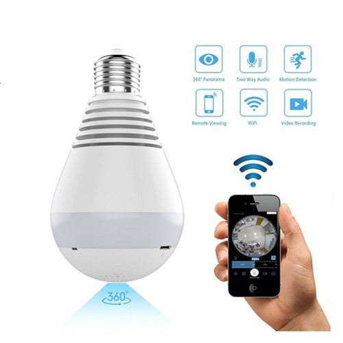 TREND - CCTV Bulb WiFi IP Panoramic Camera V380 Lampu Bohlam VR SpyCam