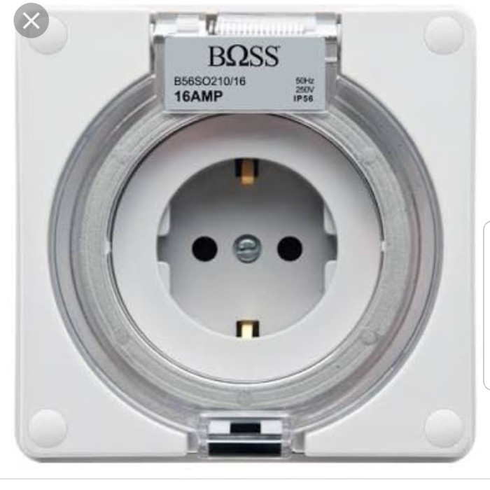 surface socket /stop kontak/BOSS 2pin B56SO210 16A