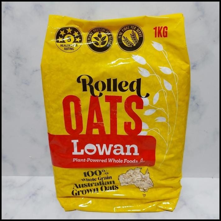 

Premium Lowan Roll Oats / Gandum / Wholegrain Rolled Oats 1 Kg