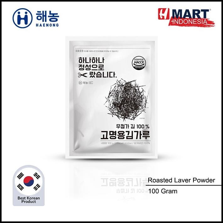 

Haenong Roasted Laver Powder - Rumput Laut Panggang Bentuk Bubuk 100G