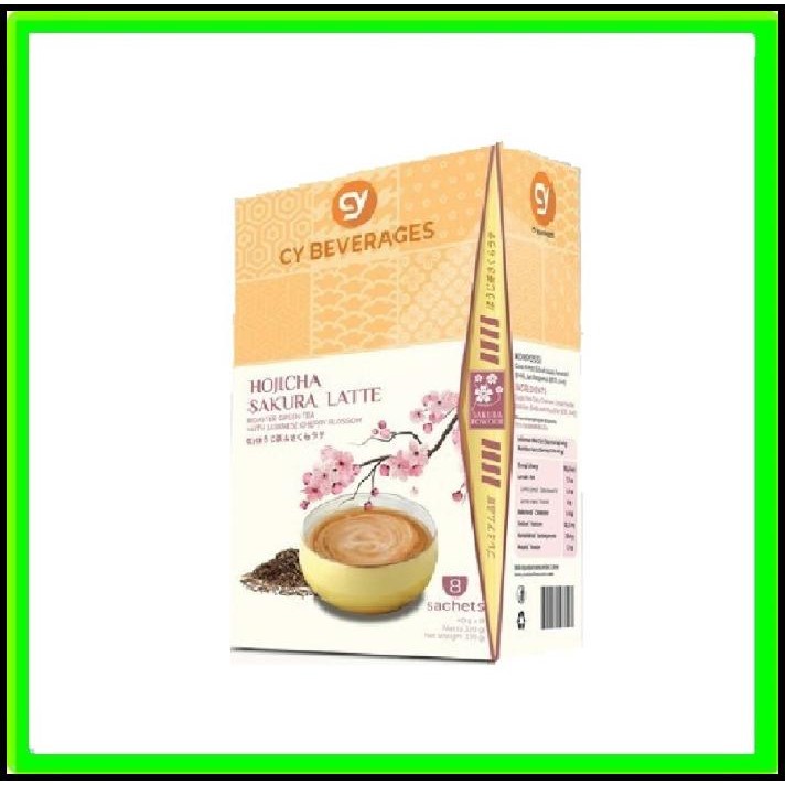 

Cy Hojicha Sakura Latte Roasted Green Tea Powder 280Gr Menu Sarapan 8'S