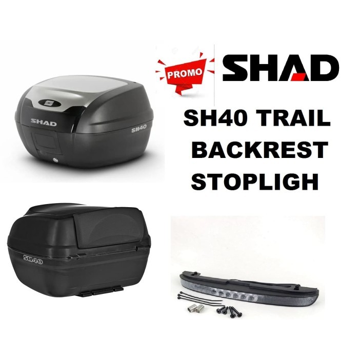 Shad SH40 TRAIL Paket Promo Full Aksesoris - Box Motor sh 40 TRAIL