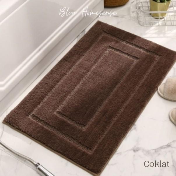 Blou Bathmat Karpet Keset Kamar Mandi Anti Slip Tebal Mewah