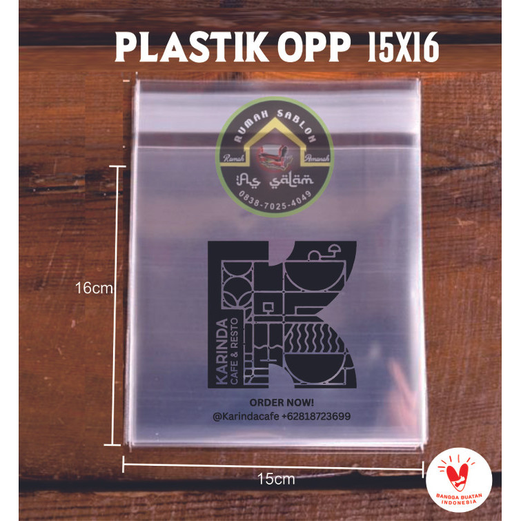 

sablon plastik opp roti 15x16cm, sablon custom