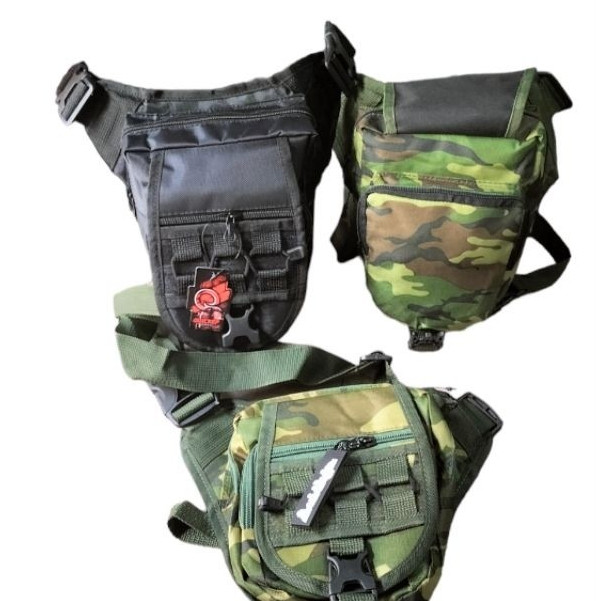 Tas Pria Paha Kaki Leg Mini Bag Strap Tactical Premium Waterproof High Quality Loreng Army Pekanbaru
