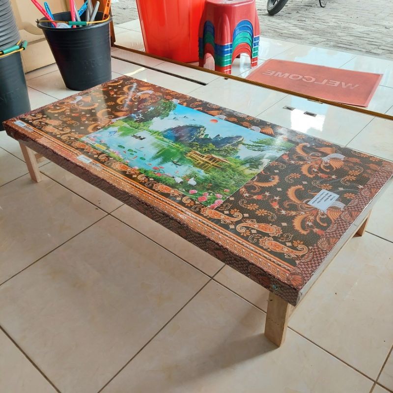 KAYU Meja Belajar Lipat Besi Serbaguna Jumbo Panjang Kayu - Dapur Karya Mdn |Y78rHgs9|