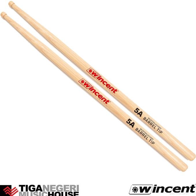 Wincent W-5ABT Drum Stick 5A BarrelTip - Stik Drum