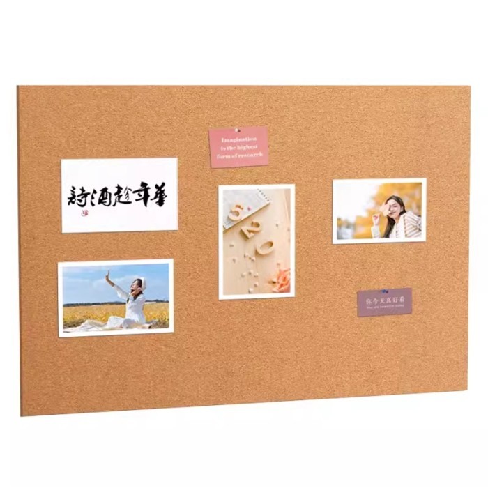 A540 - Papan Catatan Memo Board Gabus Tebal Papan Mading Frameless Dengan Pin