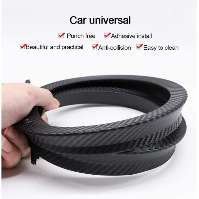 List Carbon 4D Over Fender (4 Pcs) | Lip Spakbor Ban Mobil Universal