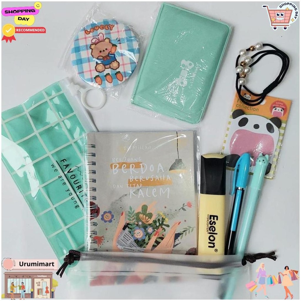 

(10 Pcs/Pack) Paket Alat Tulis 10In1 /Kado Hari Guru/ Alat Tulis Set / Kado Lucu/ Hampers Kado Unik D Promo Puncak