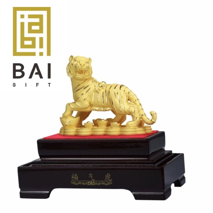 Promo Patung Dan Pajangan Harimau Lapis Emas 24K /Patung Lapis Emas