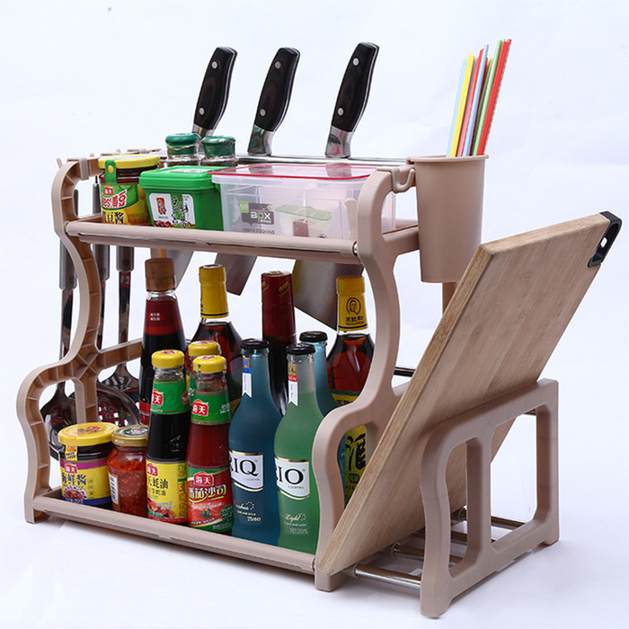 

terbaru rak bumbu dapur rd4 rak serbaguna 2 susun plastik pp stainless