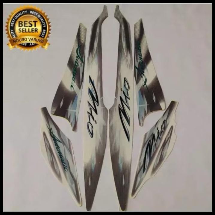 GRATIS ONGKIR STIKER STRIPING LIST BODY FULL SET MOTOR YAMAHA MIO SPORTY 2009 MERAH 