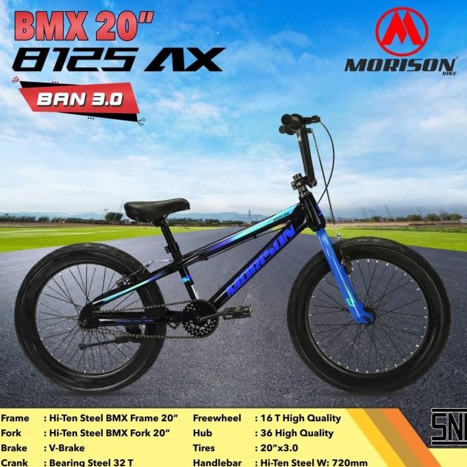 sepeda anak bmx 20 inch morison 8125 ban 3.0 terbaru