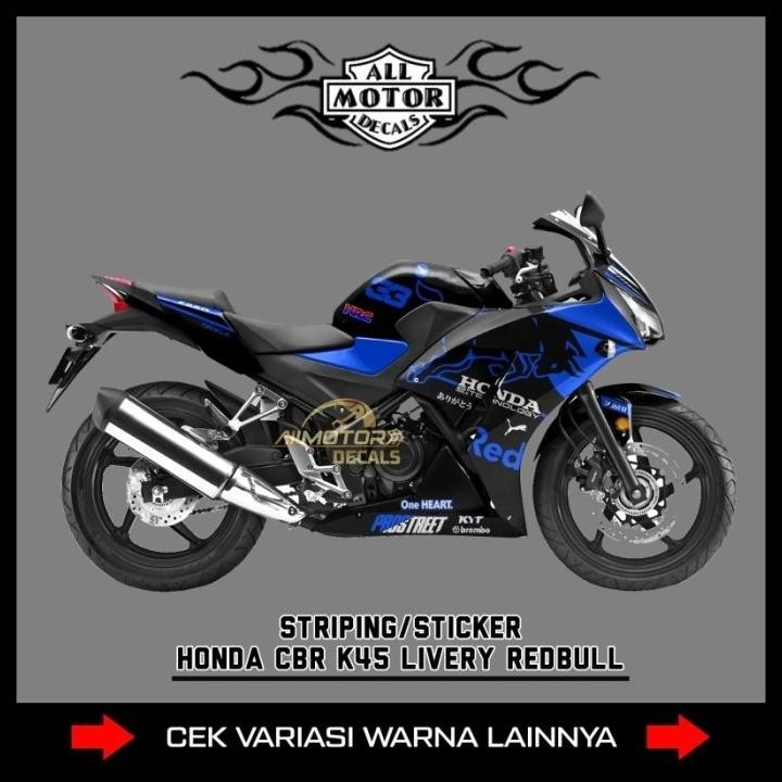 HOT DEAL STRIPING HONDA CBR 150R K45A  / DECAL MOTOR CBR K45 LOKAL !!!!!