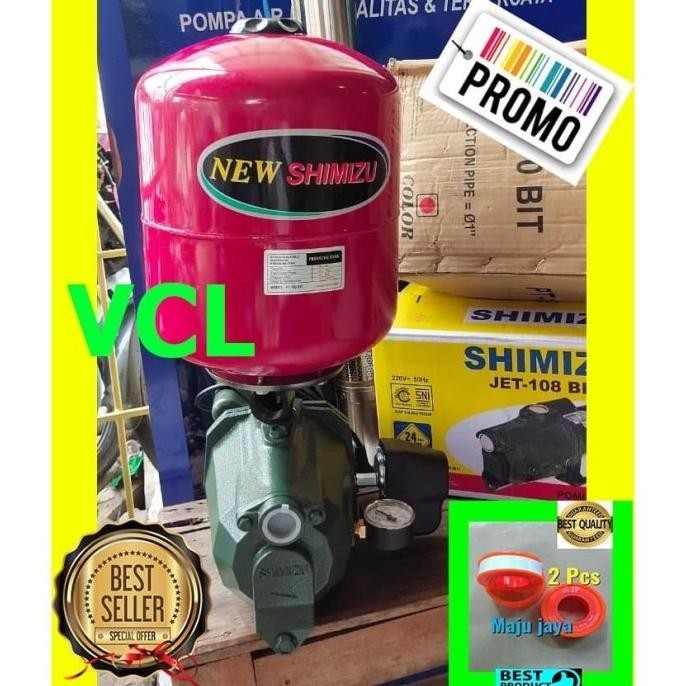 pompa air dorong otomatis shimizu semi jet 100 tabung national booster