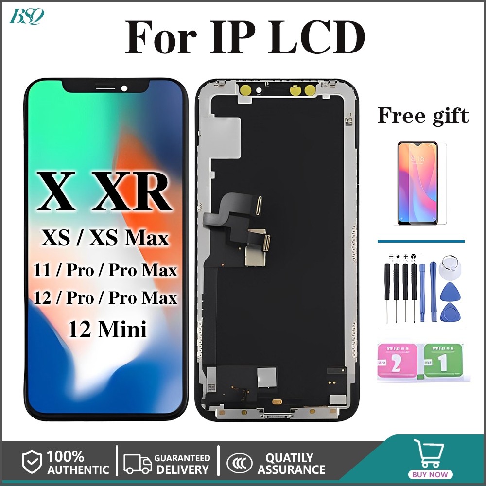 Untuk iphone X XS XR XS Max 11 pro max 12 pro max Penggantian rakitan layar sentuh LCD depan |nQFekN