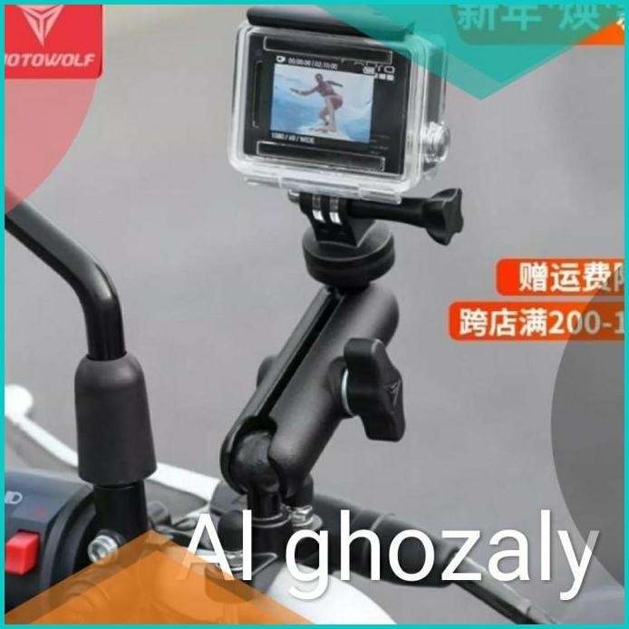 Breket Holder MOTOWOLF Kamera GoPro Motor Sepeda Helm 11OKTZ4 sparepar