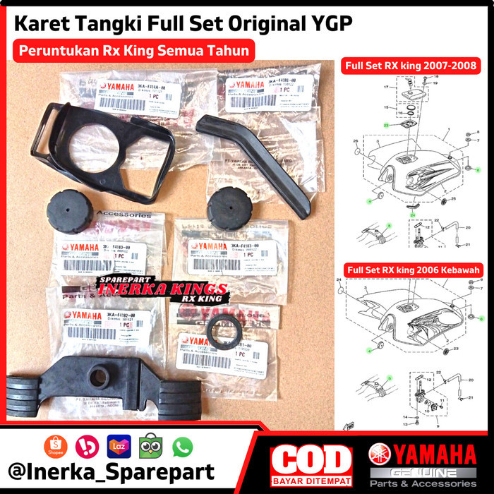 Karet Tank Tangki RX King RXK Semua Tahun Full Set Original Yamaha YGP