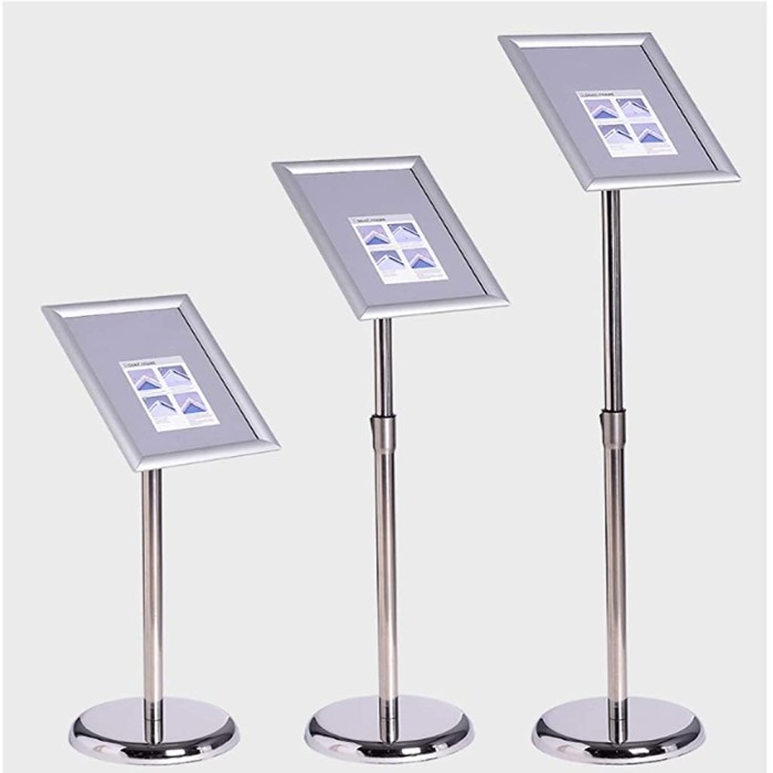 

NEW Poster Stand Adjustable Menu Frame Sign Holder Display A3 A4 Stainless