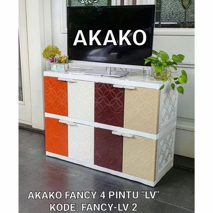 Lemari Tv Meja Tv Lemari Plastik Akako Fancy 2 Susun