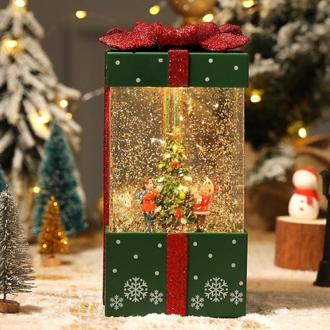 

hnj Snow Globe Box Kado Natal Pita Kotak Musik Snowglobe Christmas Gift