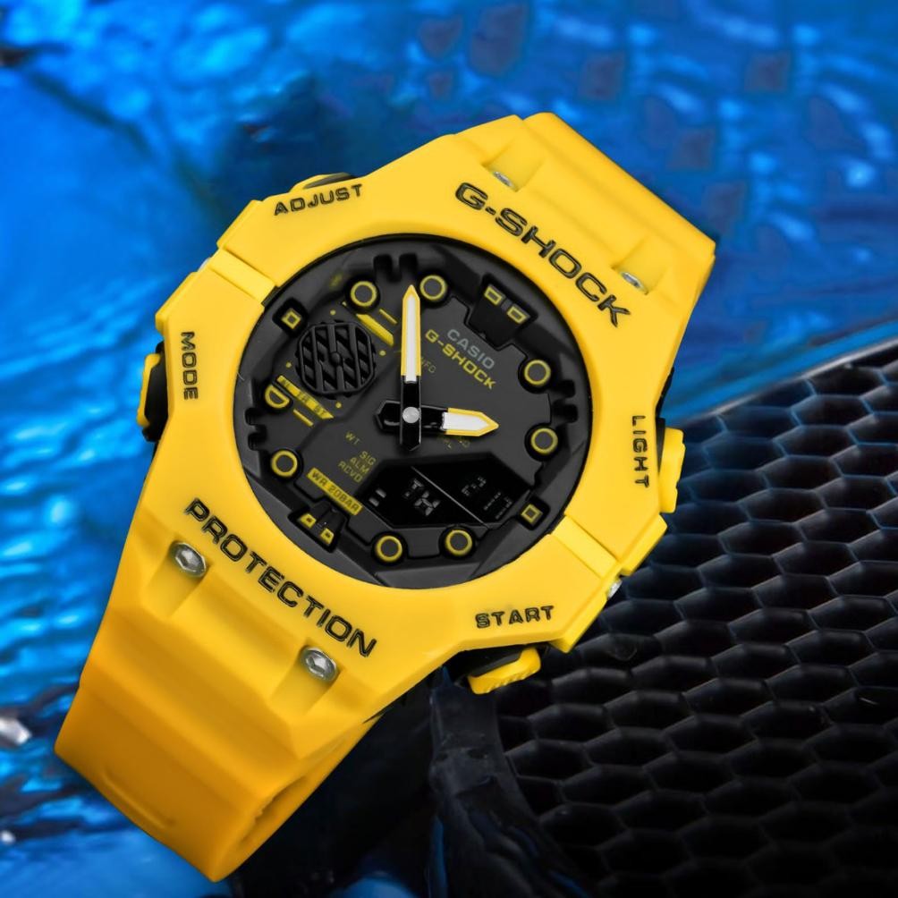 Super Sale SKY Jam Tangan Pria G SHOCK GA-B001 Dual Time Digital Analog Strap Rubber Premium Anti Ai