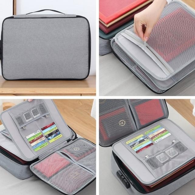 

O8B TAS DOKUMEN ANTI AIR PASSWORD TRAVEL BAG PENYIMPANAN DOKUMEN