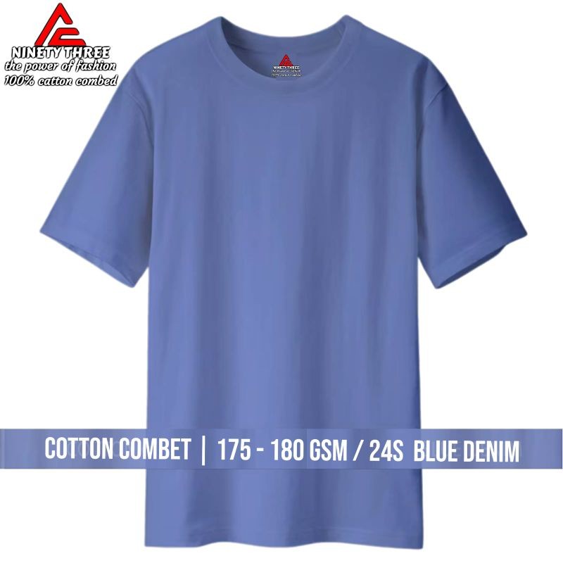 Kaos Polos Distro dewasa - Pria Wanita blue denim